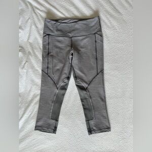 Lululemon Athletica Textured Gray Speed Capri Leggings